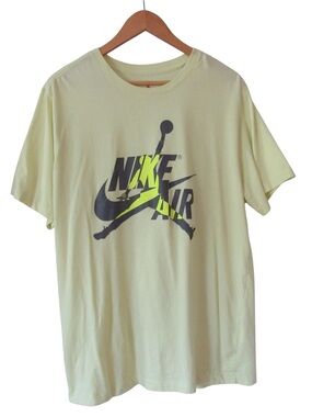 Nike Mens Air Jordan Jumpman T Shirt XL Yellow Short Sleeves Crewneck Cotton
